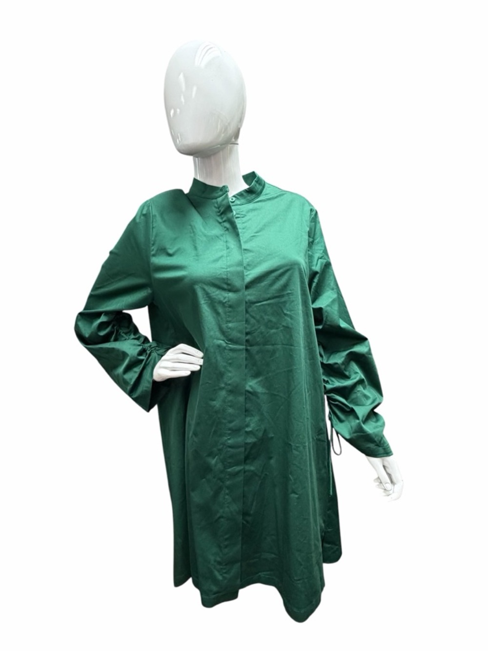 R16 Reiss Grazia Long Sleeve Stretch Cotton Shirtdress